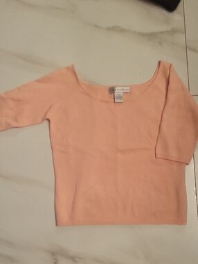 Peach Boatneck Women's Sweater